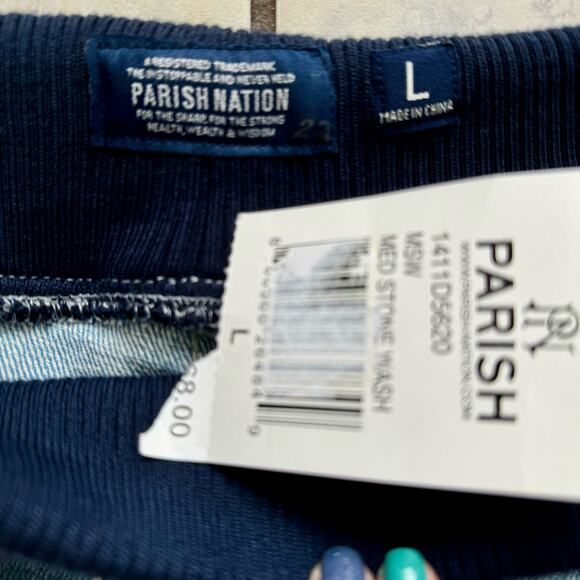 Parish Nation Men’s Jean Jogger Drawstring Fair Isle Pants size Large NWT - Picture 6 of 10